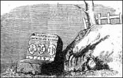 Abbildung des Steines im "Vormbaum" von 1864