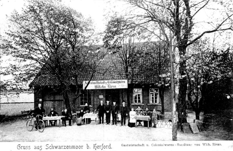 1922 - Schwarzenmoor Nr. 117 - Gastwirtschaft Rieso