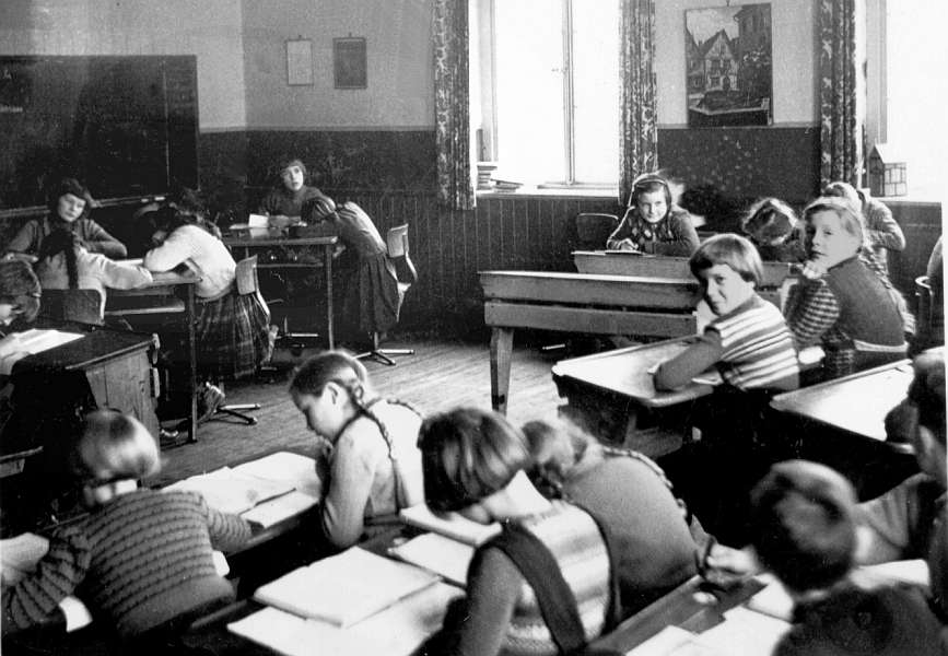  1950er-Jahre - Blick in einen Klassenraum der einstigen Wehrendorfer Schule.